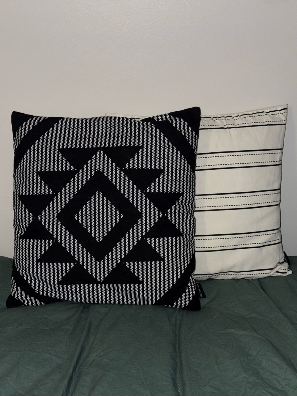 Black & White Geometric and striped Decorative Throw Pillows- Home Accents